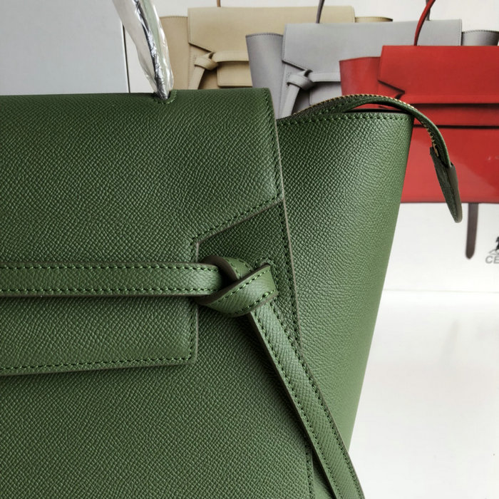 Celine Grained Calfskin Belt Bag Green CB202428