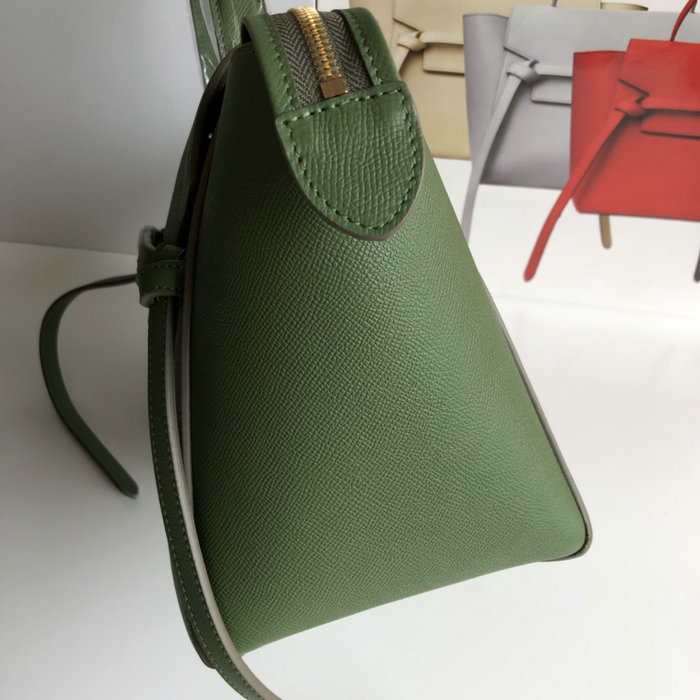 Celine Grained Calfskin Belt Bag Green CB202428