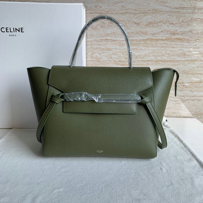 Celine Grained Calfskin Belt Bag Olive CB202428