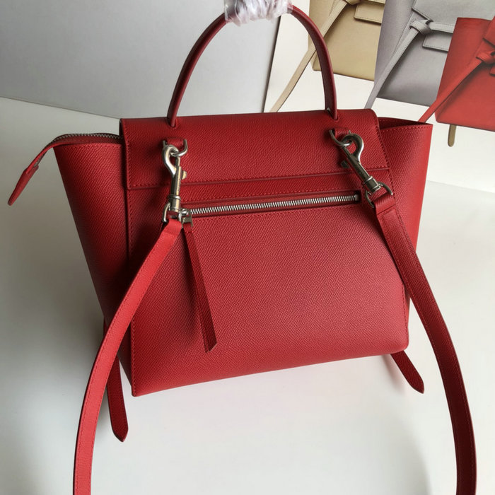 Celine Grained Calfskin Micro Belt Bag Red CB24