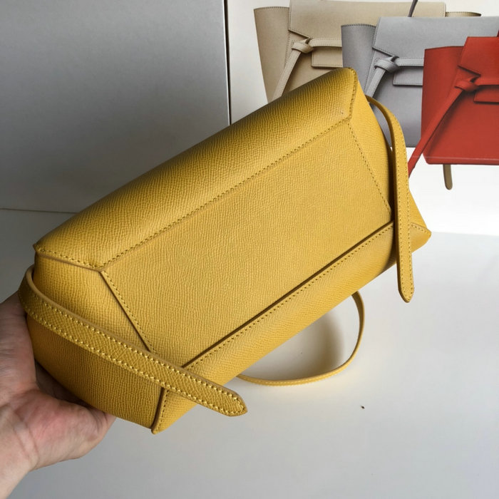 Celine Grained Calfskin Micro Belt Bag Yellow CB24