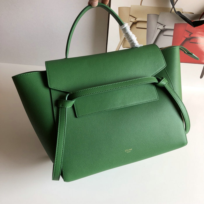 Celine Grained Calfskin Mini Belt Bag Green CB28