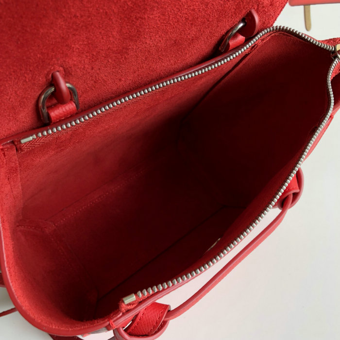 Celine Grained Calfskin Nano Belt Bag Red CB20