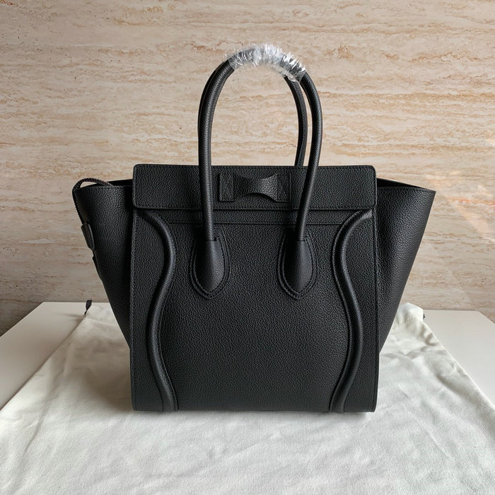 Celine Luggage Bag in Drummed Calfskin Black CE0805