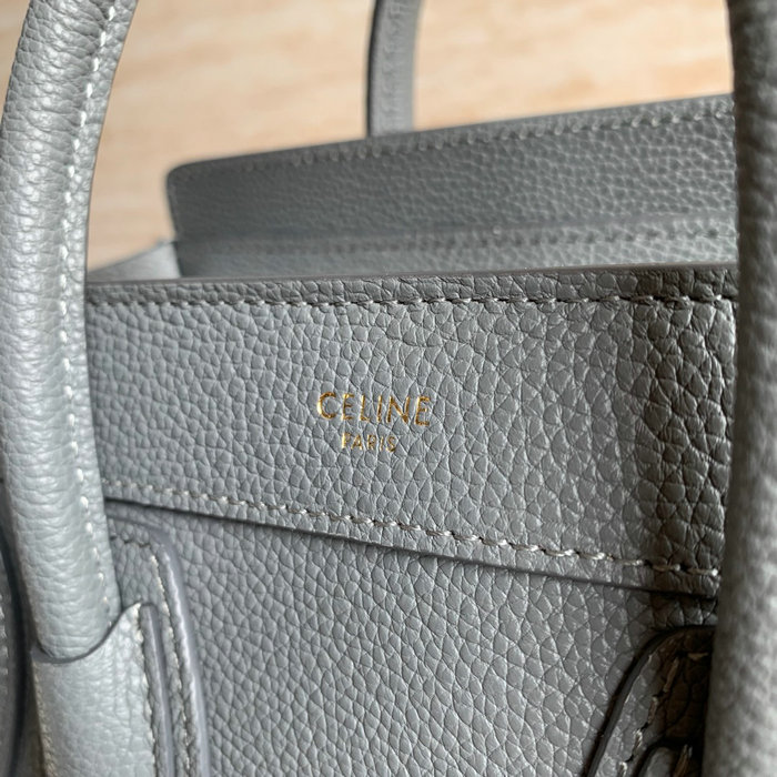 Celine Luggage Bag in Drummed Calfskin Grey CE0805