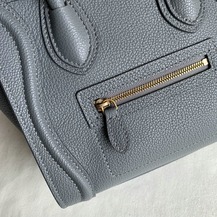 Celine Luggage Bag in Drummed Calfskin Grey CE0805