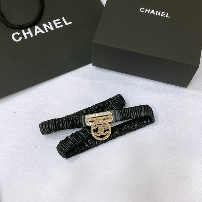 Chanel Belt Black with Gold AA8931