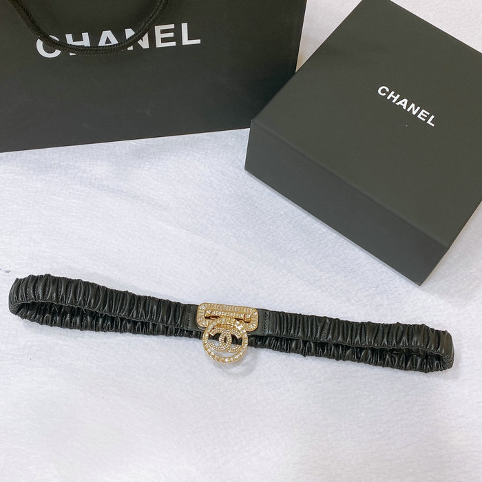 Chanel Belt Black with Gold AA8931