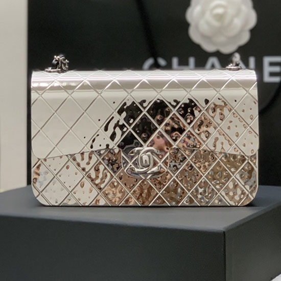 Chanel Evening Bag Silver A99141