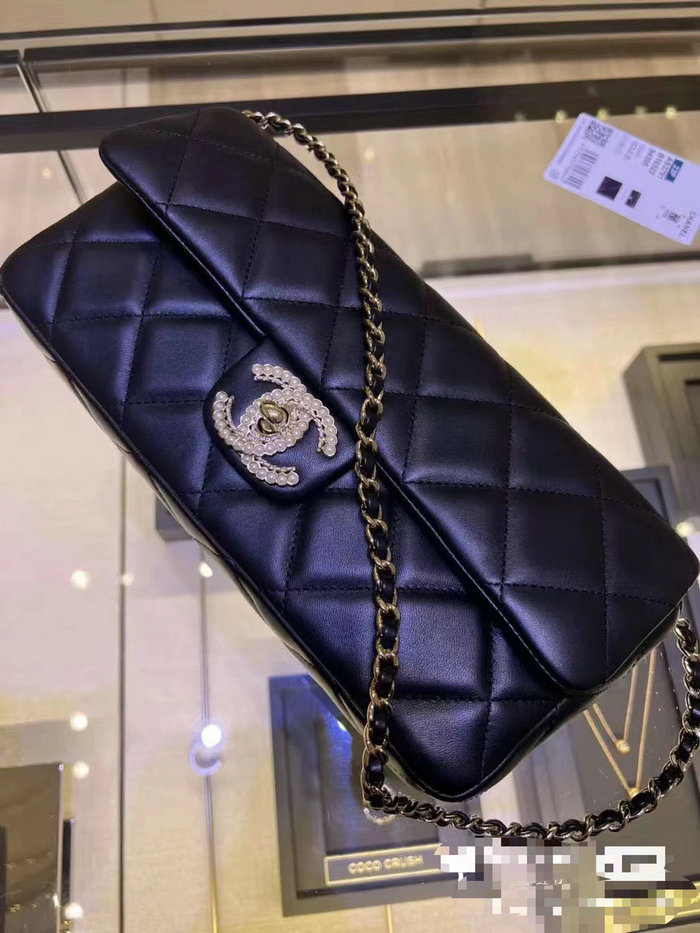 Chanel Lambskin Flap Bag Black AS3791