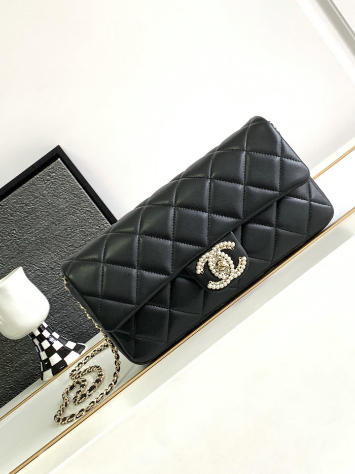 Chanel Lambskin Flap Bag Black AS3791