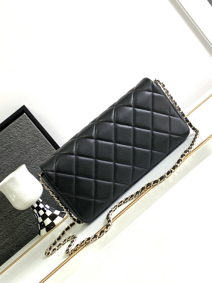 Chanel Lambskin Flap Bag Black AS3791