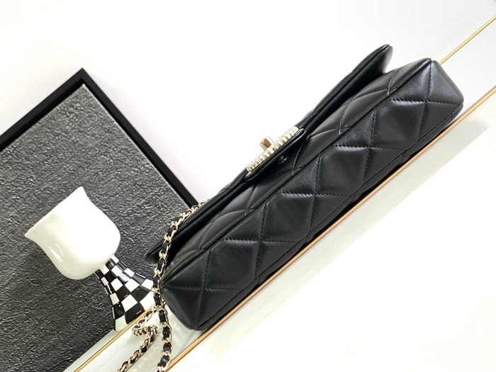 Chanel Lambskin Flap Bag Black AS3791