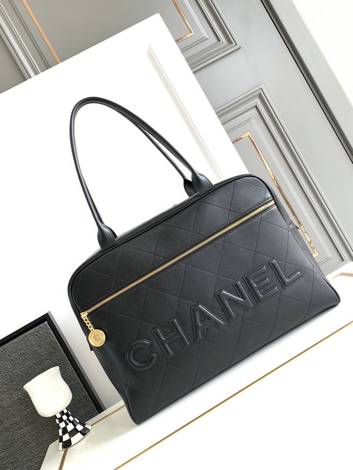 Chanel Maxi Bowling Bag Black AS3718