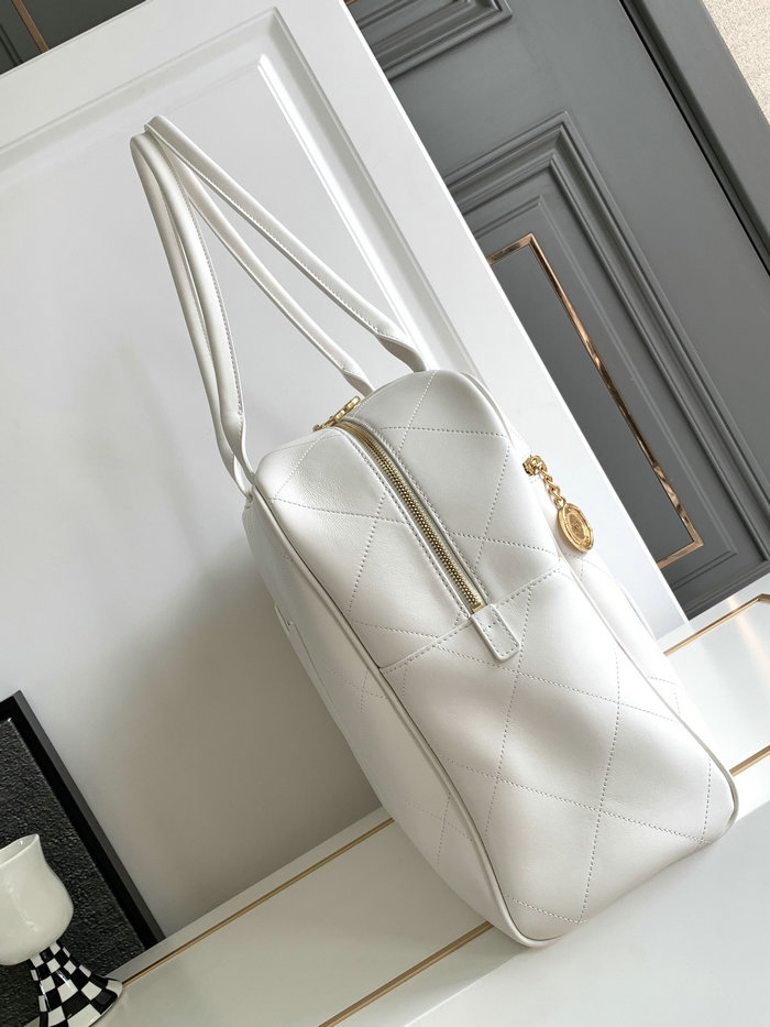 Chanel Maxi Bowling Bag White AS3718