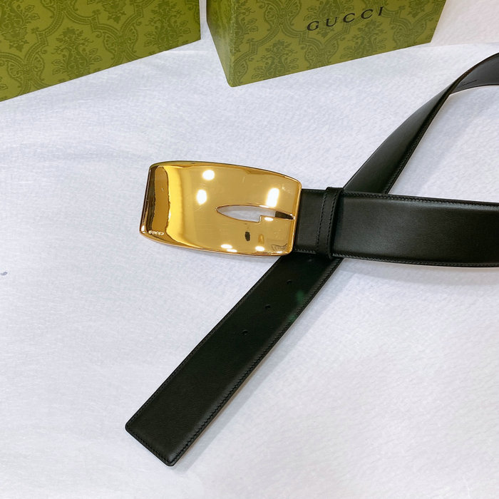 Gucci Wide Belt with Retro G Buckle Black 740372