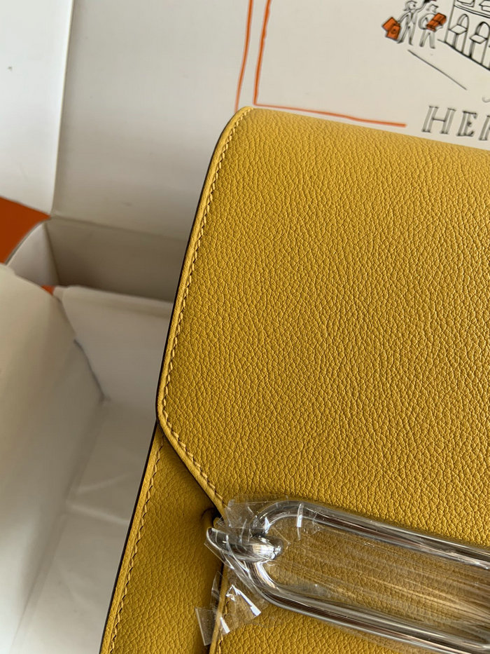 Hermes Evercolor Leather Roulis Bag Amber HR0805