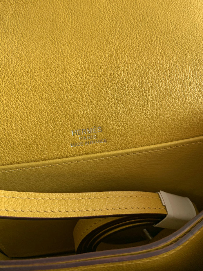 Hermes Evercolor Leather Roulis Bag Amber HR0805