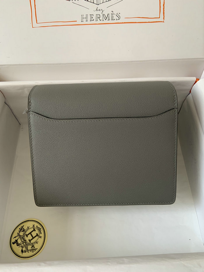 Hermes Evercolor Leather Roulis Bag Gris Meyer HR0805