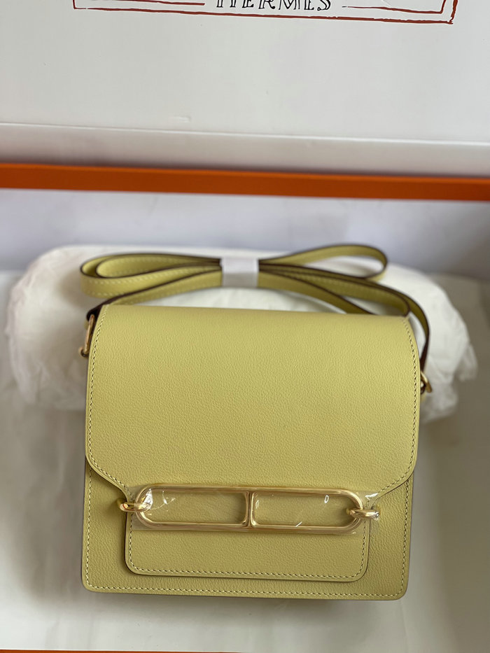 Hermes Evercolor Leather Roulis Bag Jaune Poussin HR0805