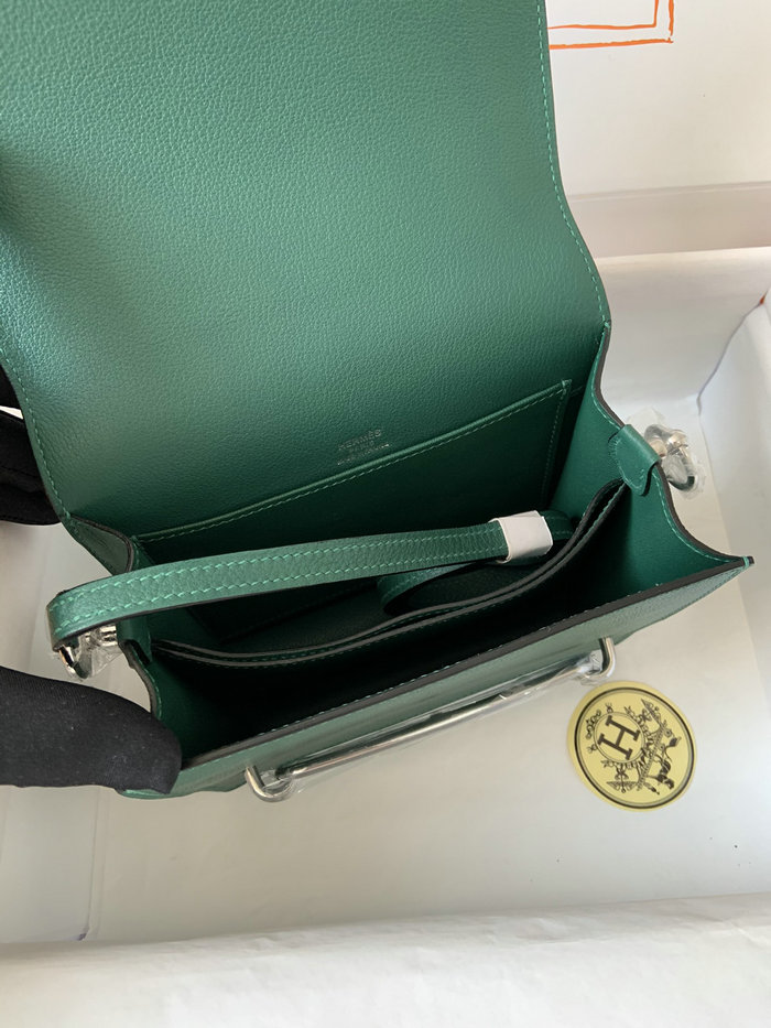 Hermes Evercolor Leather Roulis Bag Malachite HR0805