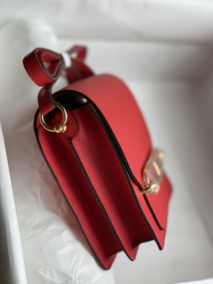 Hermes Evercolor Leather Roulis Bag Red HR0805