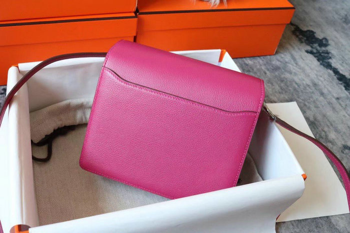 Hermes Evercolor Leather Roulis Bag Rose Pourpre HR0805