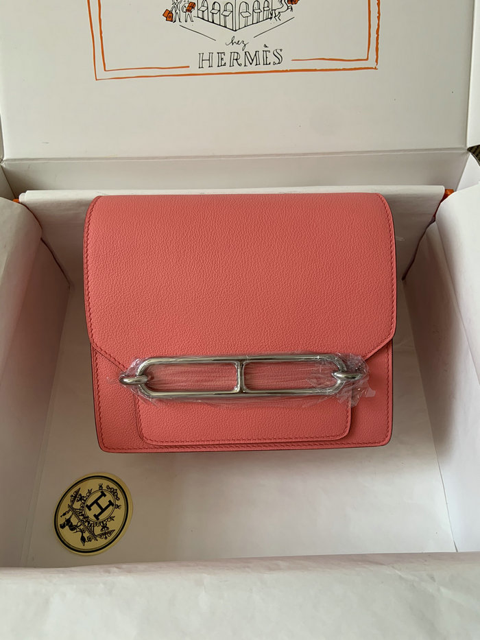 Hermes Evercolor Leather Roulis Bag Rose eLipstick HR0805