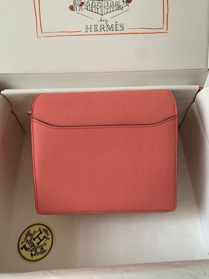 Hermes Evercolor Leather Roulis Bag Rose eLipstick HR0805