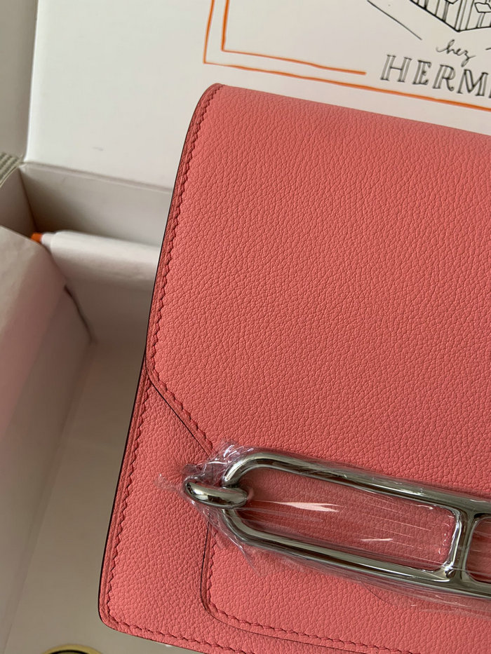 Hermes Evercolor Leather Roulis Bag Rose eLipstick HR0805