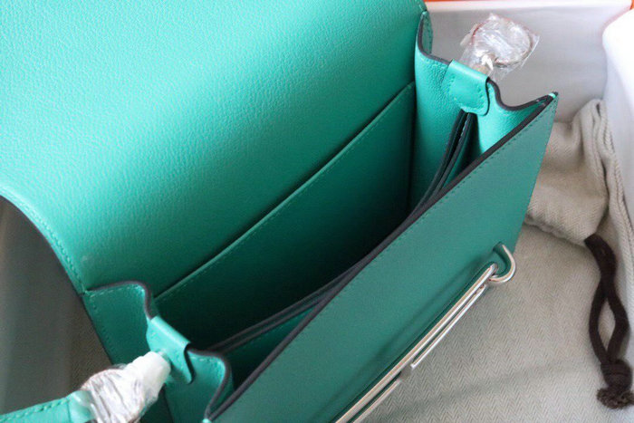 Hermes Evercolor Leather Roulis Bag Vert Veronese HR0805