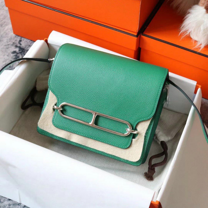 Hermes Evercolor Leather Roulis Bag Vert Vertigo HR0805