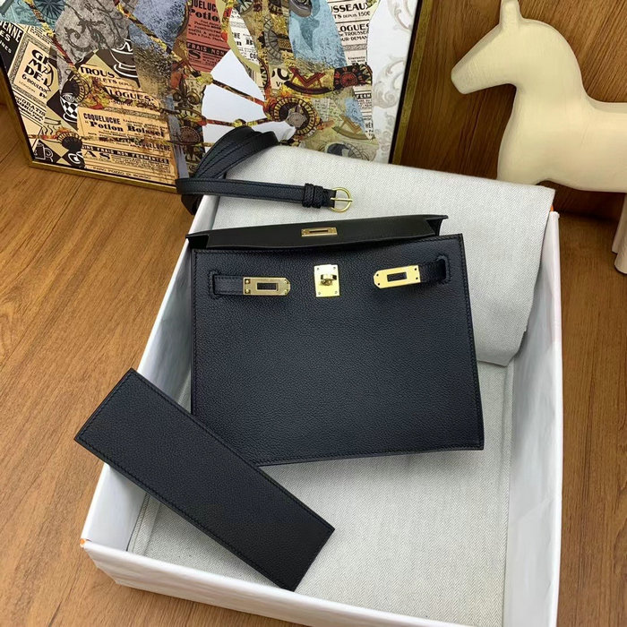 Hermes Kelly Danse 22 Bag Black HKD0805