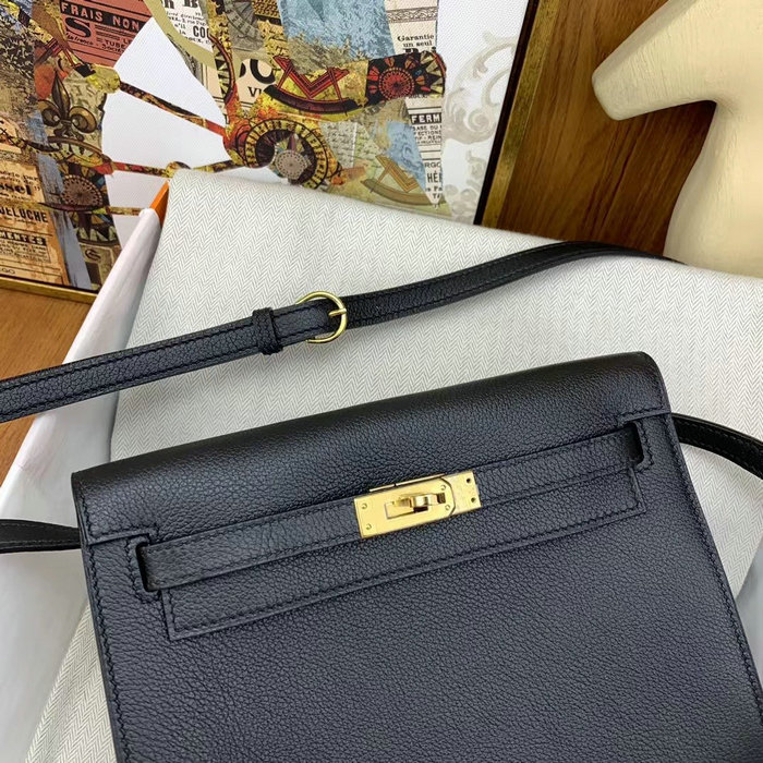 Hermes Kelly Danse 22 Bag Black HKD0805