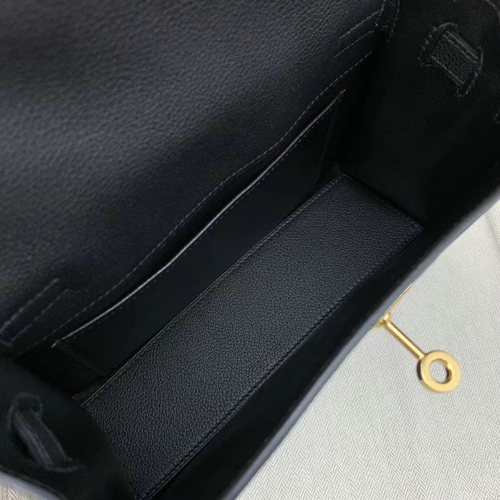 Hermes Kelly Danse 22 Bag Black HKD0805