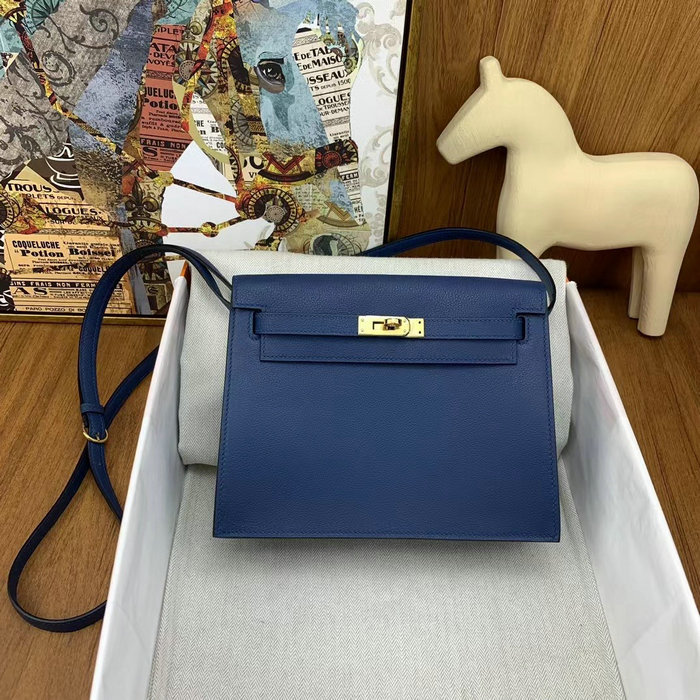 Hermes Kelly Danse 22 Bag Deep Bleu HKD0805