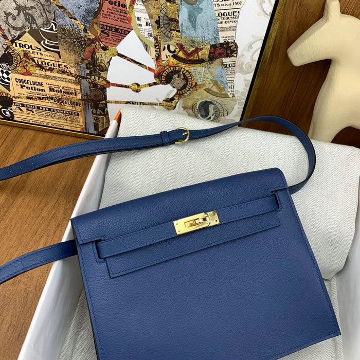 Hermes Kelly Danse 22 Bag Deep Bleu HKD0805