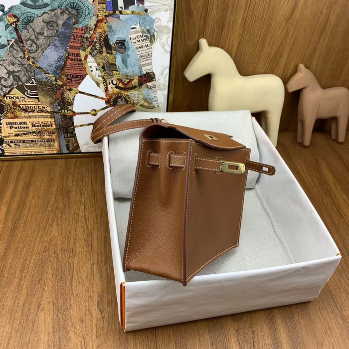 Hermes Kelly Danse 22 Bag Golden Brown HKD0805