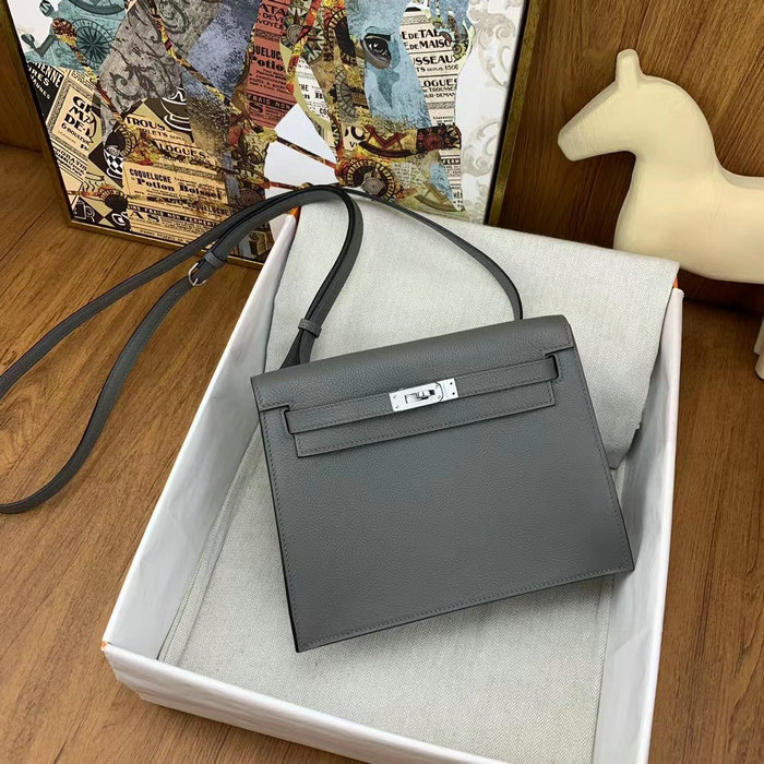 Hermes Kelly Danse 22 Bag Gris Meyer HKD0805