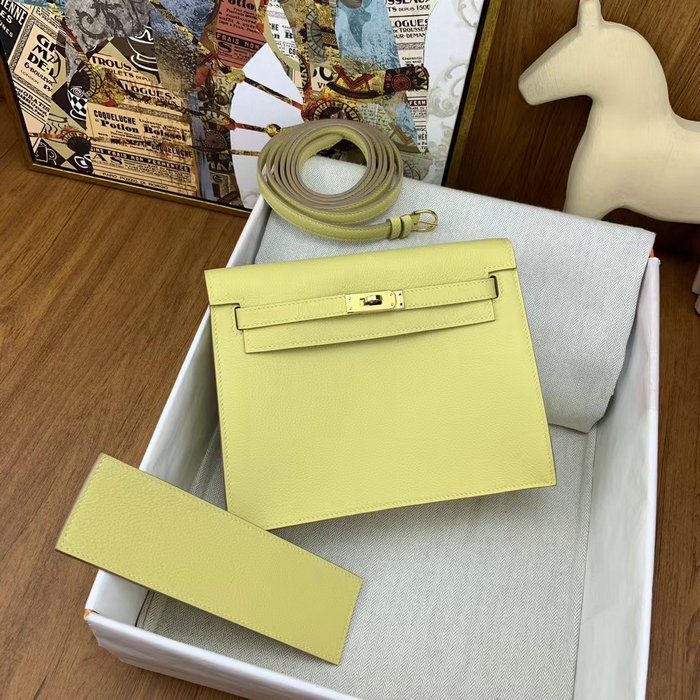 Hermes Kelly Danse 22 Bag Jaune Poussin HKD0805