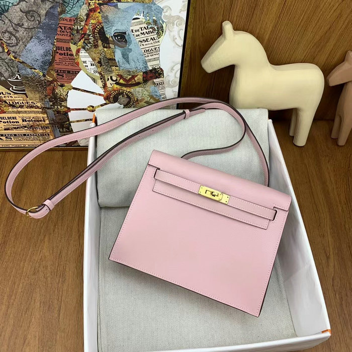 Hermes Kelly Danse 22 Bag Rose Saiura HKD0805