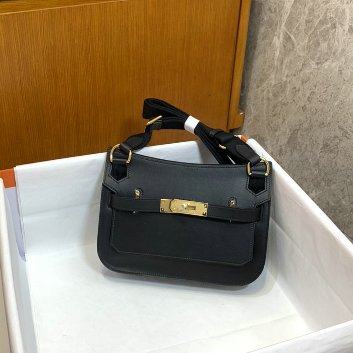 Hermes Swift Leather Mini Jypsiere Bag Black HJ0730