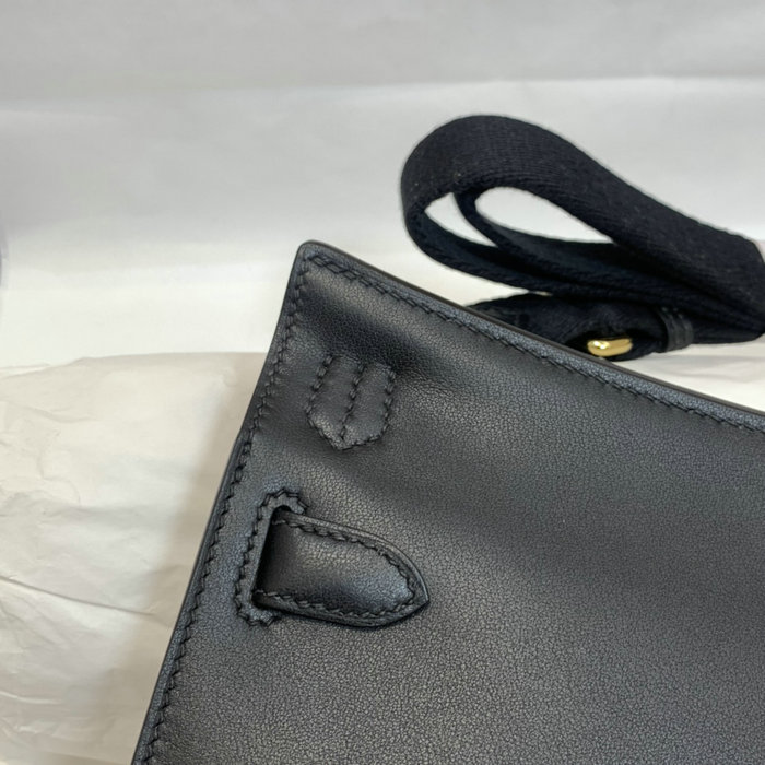 Hermes Swift Leather Mini Jypsiere Bag Black HJ0730