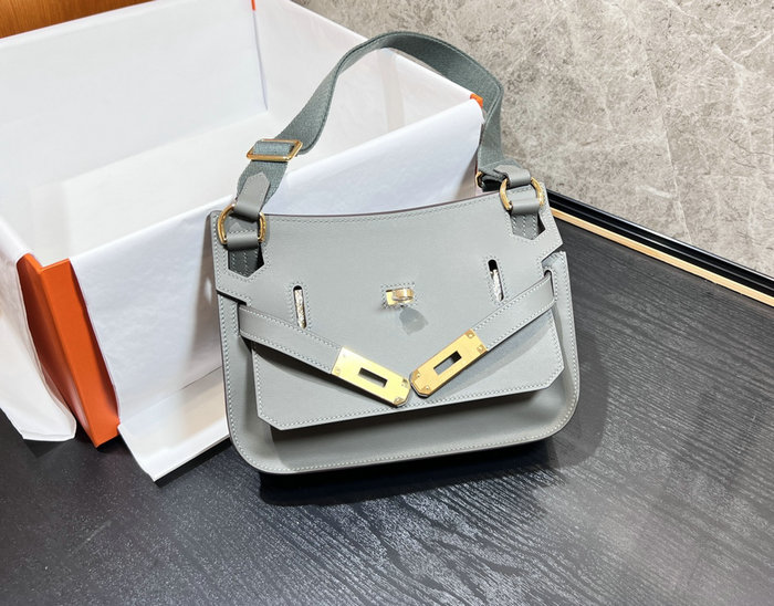 Hermes Swift Leather Mini Jypsiere Bag Gris Meyer HJ0730