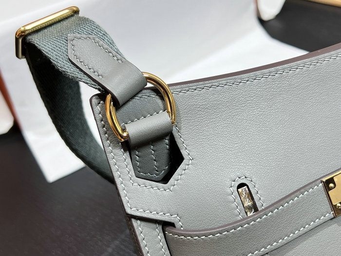 Hermes Swift Leather Mini Jypsiere Bag Gris Meyer HJ0730