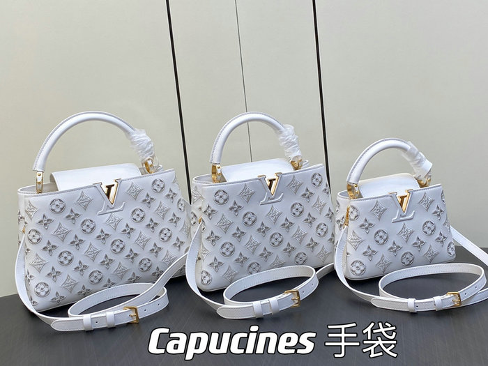 Louis Vuitton Capucines BB White M20742