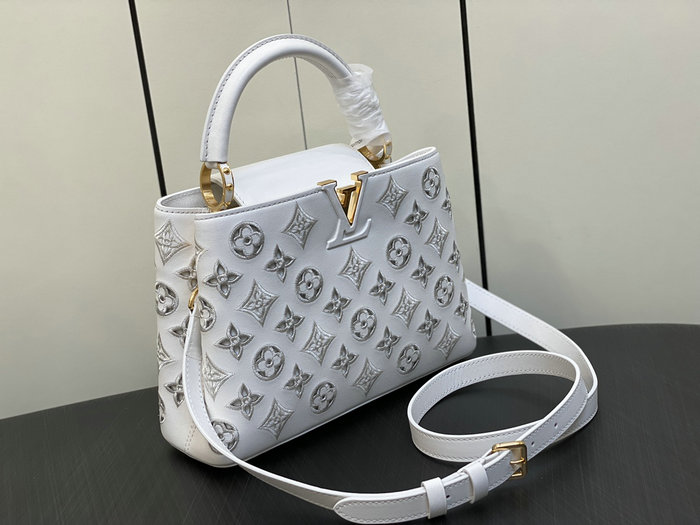 Louis Vuitton Capucines BB White M20742