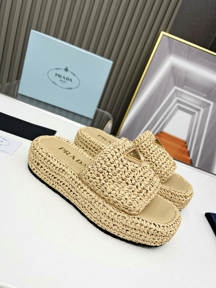 Prada Raffia Slides SNP073001