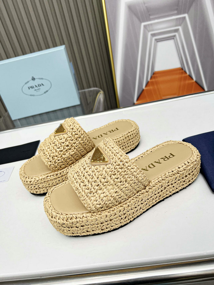 Prada Raffia Slides SNP073001