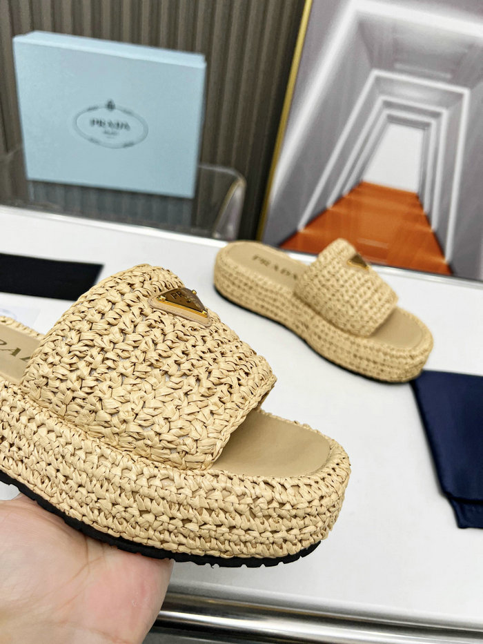 Prada Raffia Slides SNP073001